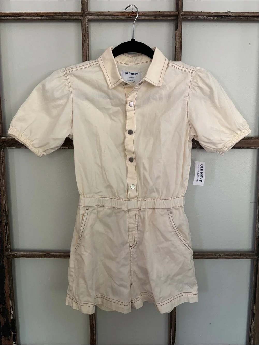 Old Navy puff sleeve girl’s shorts romper